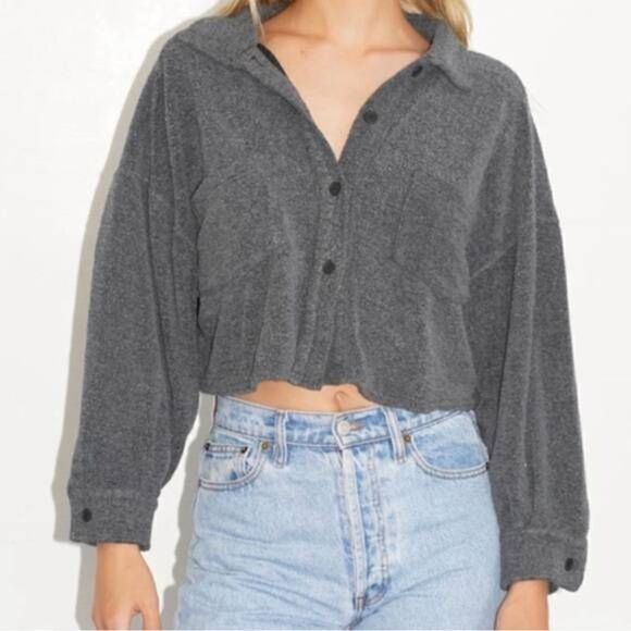 LNA Kasper Crop Sherpa Jacket S NWT - Picture 2 of 8